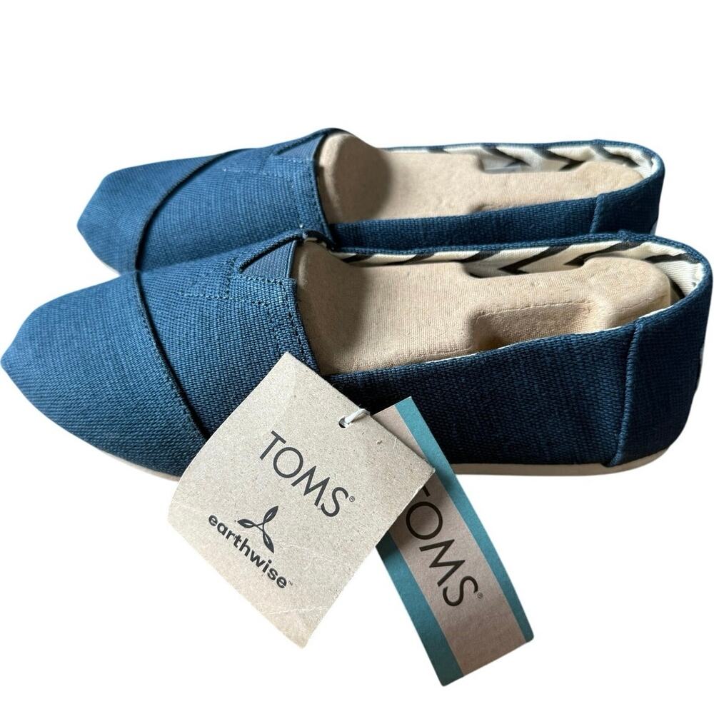 TOMS Alpargata Heritage Canvas Cobalt Slip-On - Women's Size 6